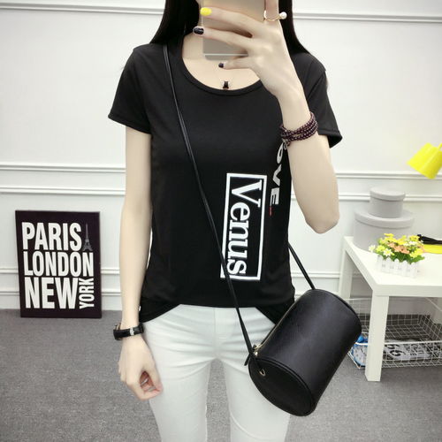 学院风少女百搭T恤批发 广东工厂直供，地摊女装创业首选